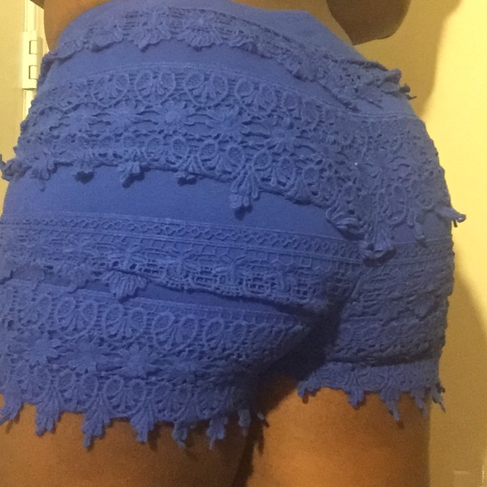 Blue Lace Shorts